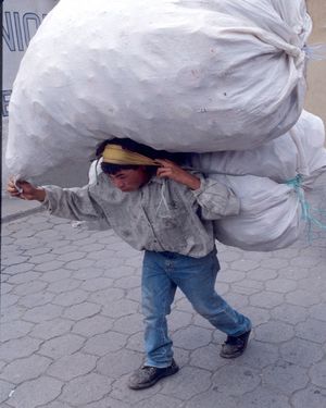 carrying heavy load